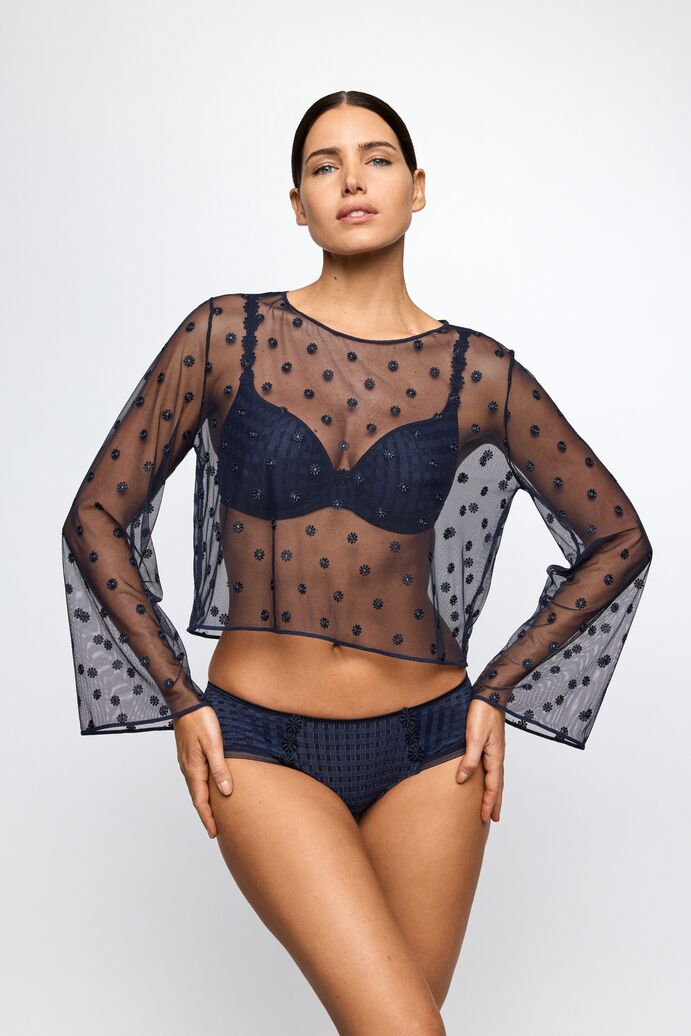 Marie Jo Avero Velvet Blue Top