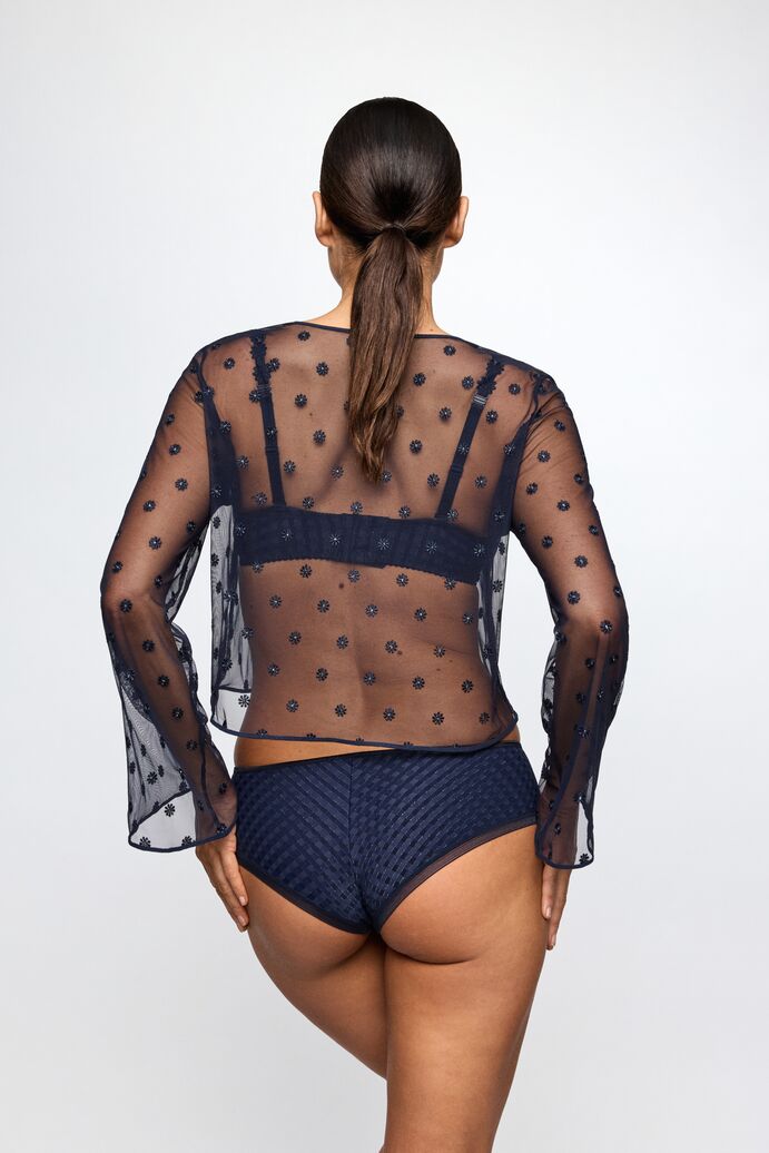 Marie Jo Avero Velvet Blue Top
