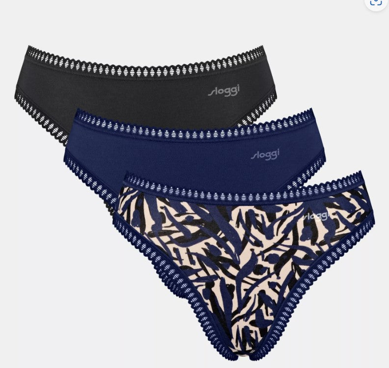 Sloggi Go Crush High Leg Weekend 3-Pack High Leg Briefs