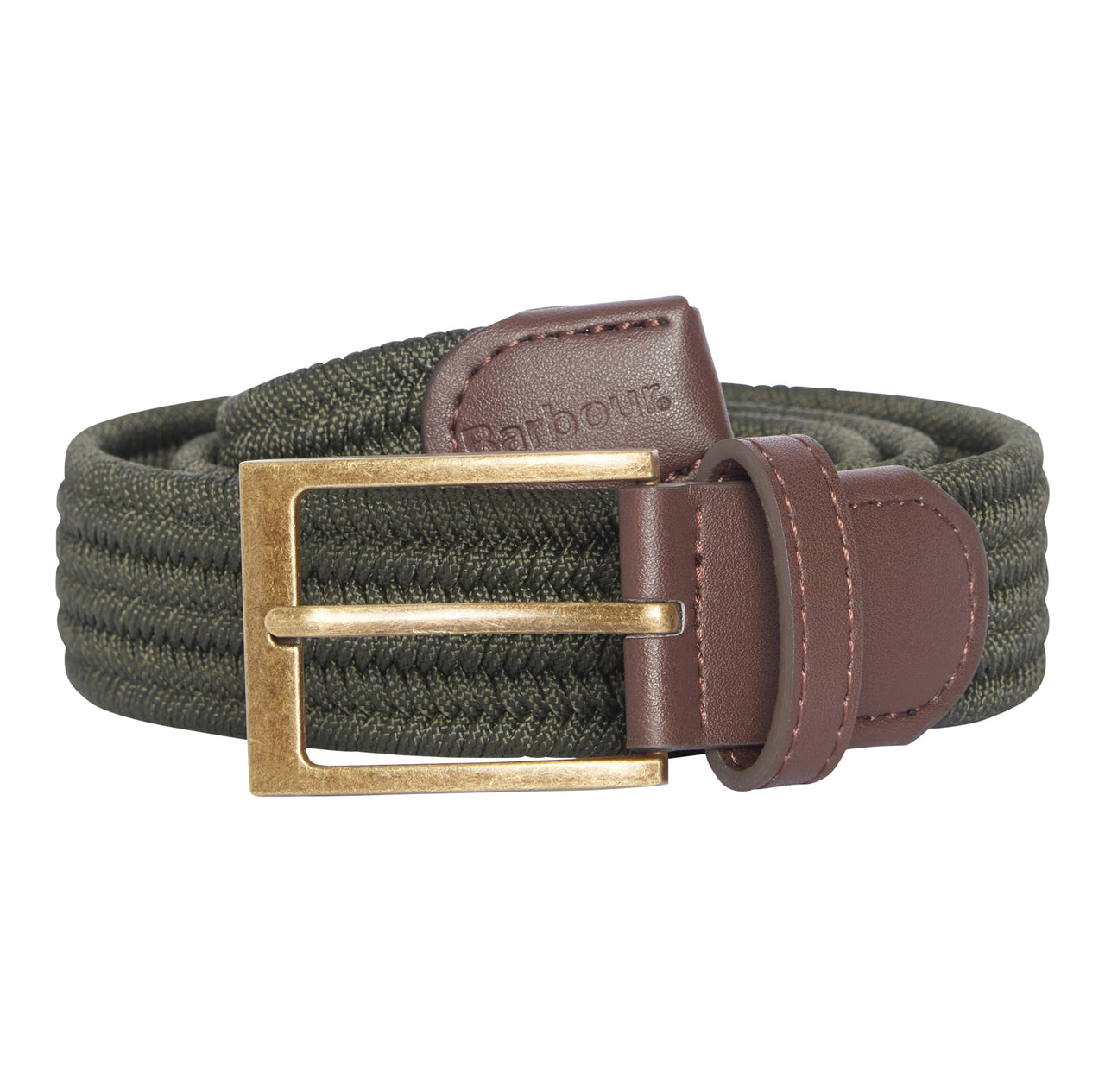 Barbour Nevis Stretch Webbing Belt - Darl Olive