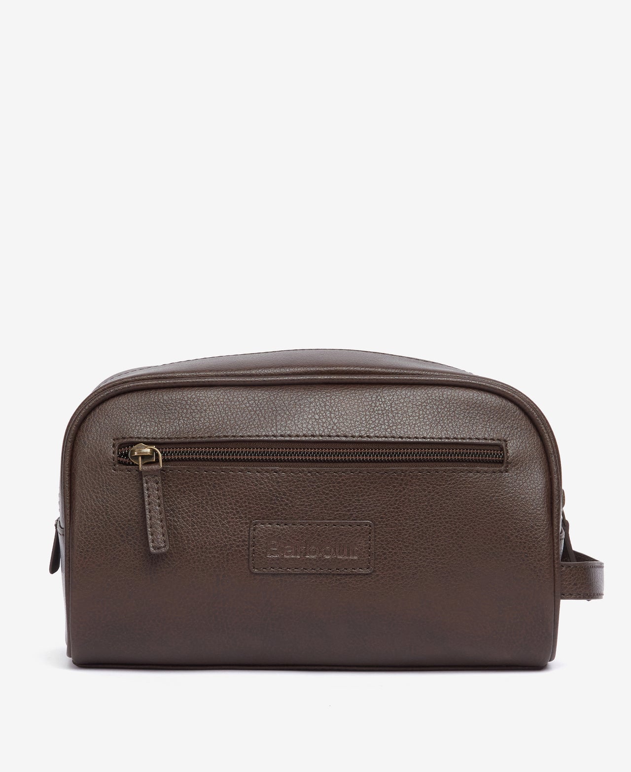 Barbour Leather Brown Washbag