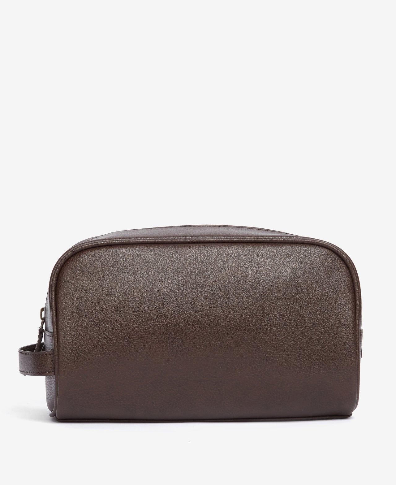 Barbour Leather Brown Washbag