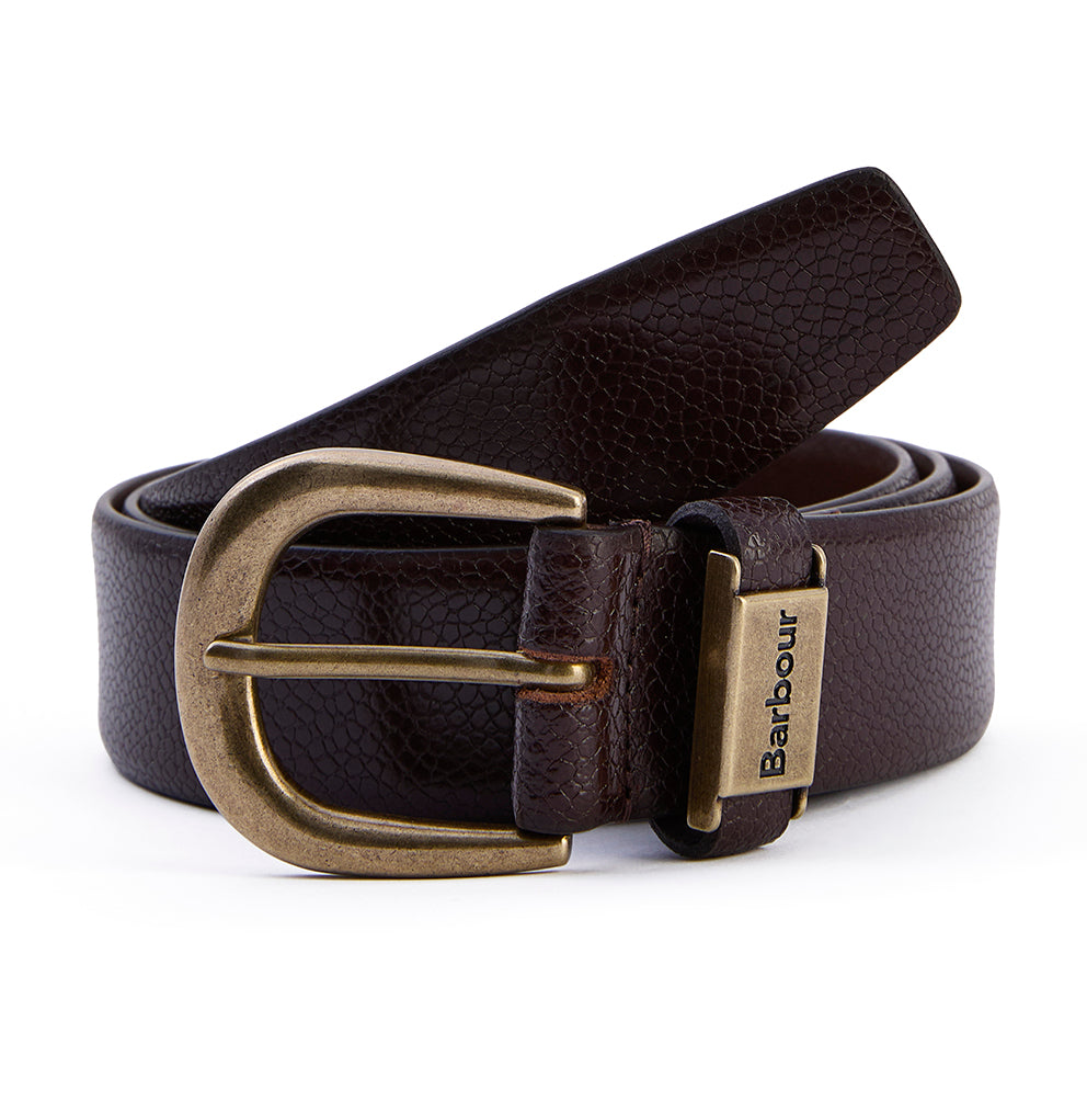 Barbour Clyde Leather Belt - Dark Brown
