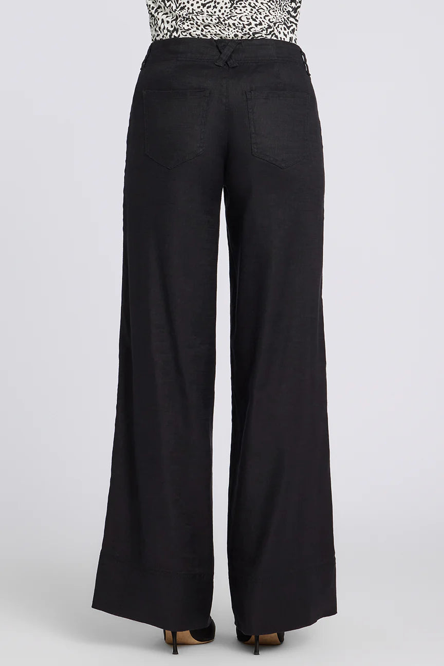 NYDJ 5 Pocket Wide Leg Trousers - Black