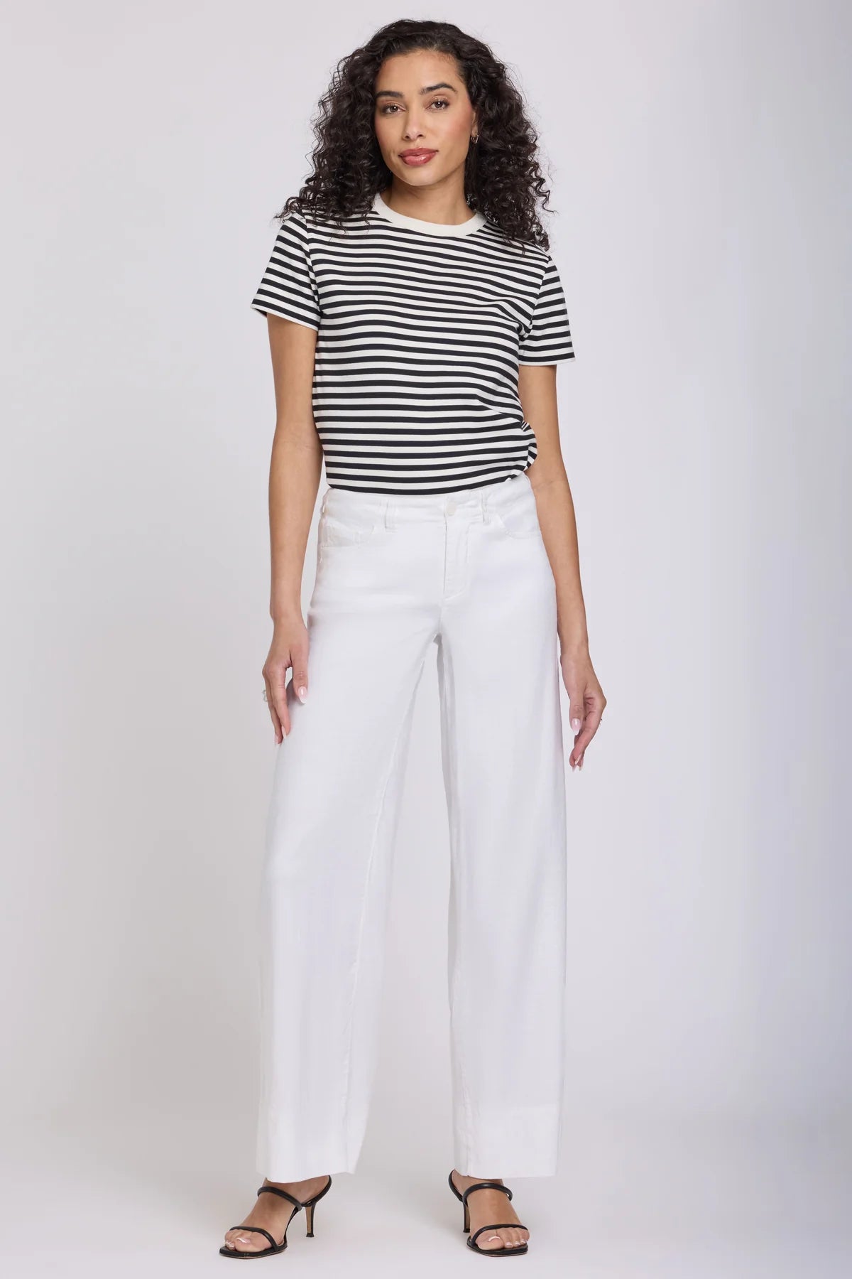 NYDJ 5 Pocket Wide Leg Trouser - White