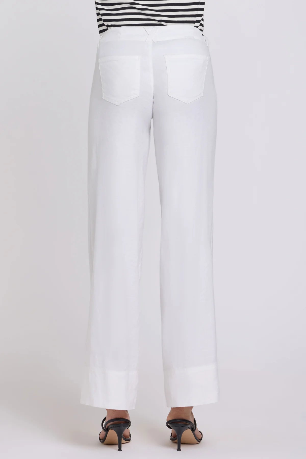 NYDJ 5 Pocket Wide Leg Trouser - White
