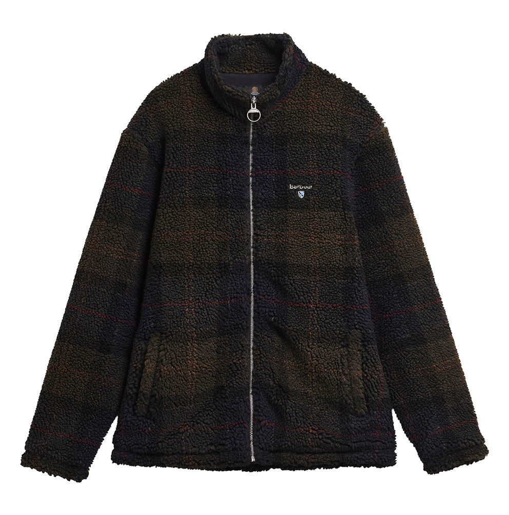 Barbour Tartan Fleece Zip Through Sweatshirt - Shadow Classic Tartan