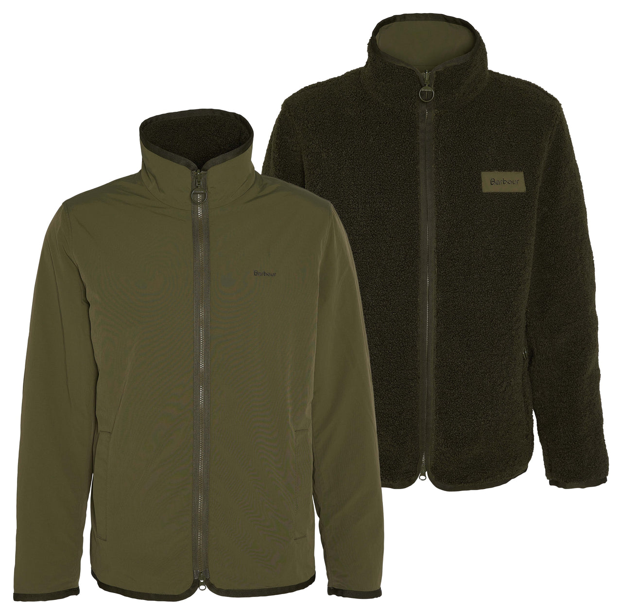 Barbour Reversible Fleece Jacket - Fern