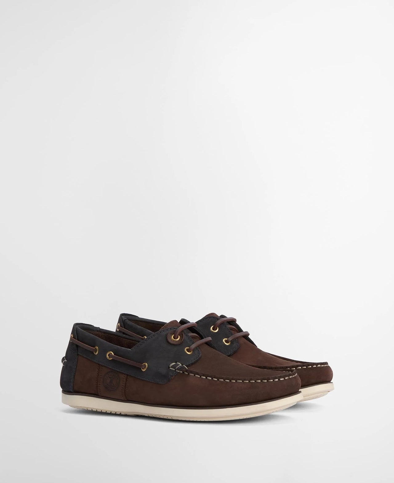 Barbour Wake Boat Shoes - Brown/Navy
