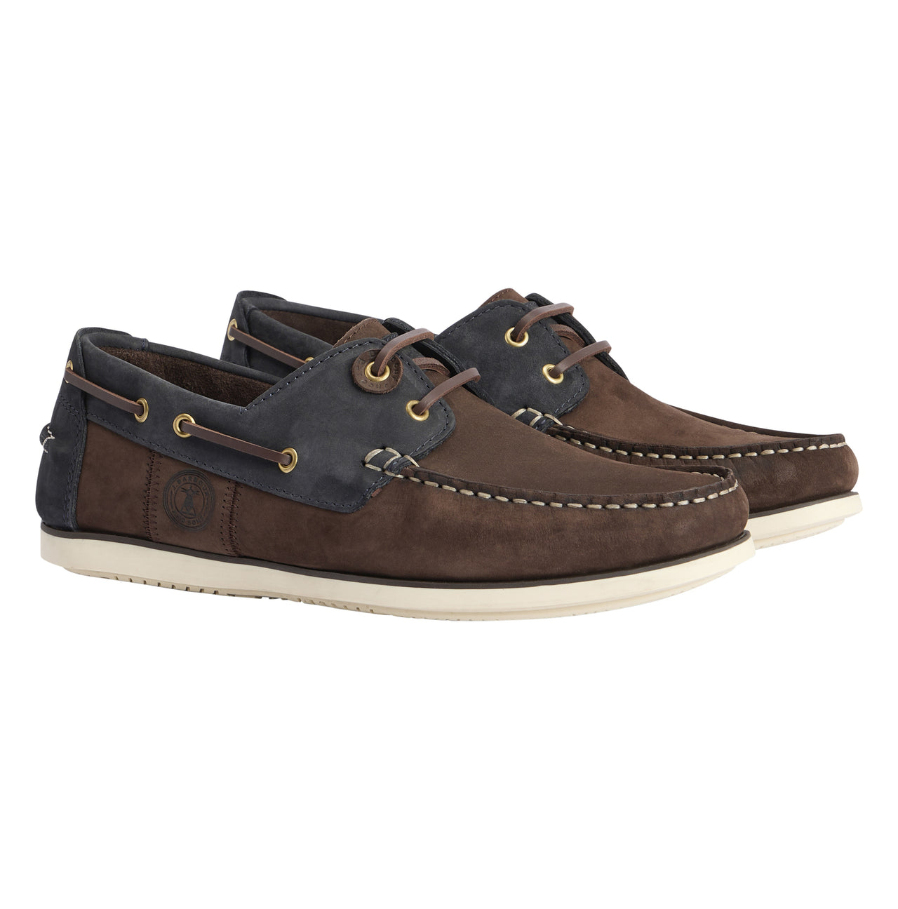 Barbour Wake Boat Shoes - Brown/Navy