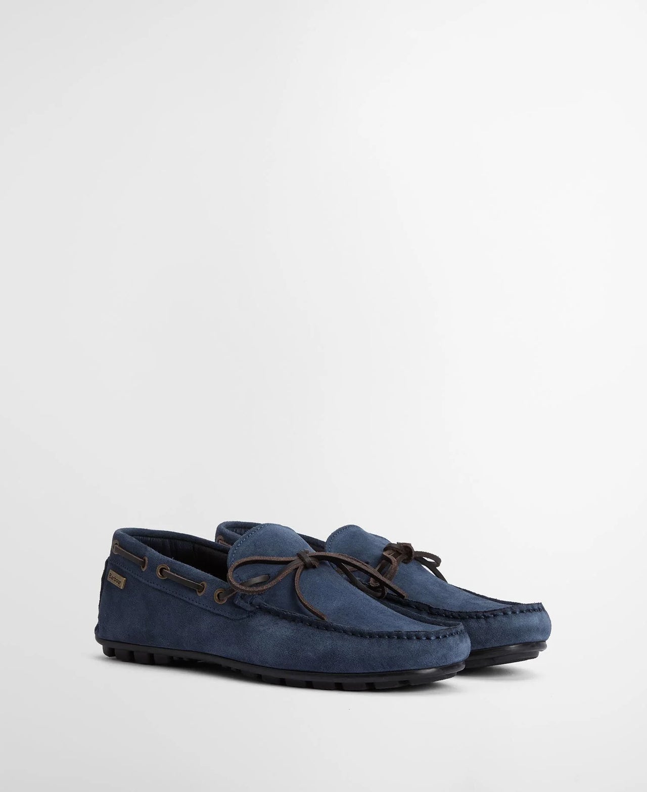 Barbour Courage Driving Shoes - Shark Blue Suede
