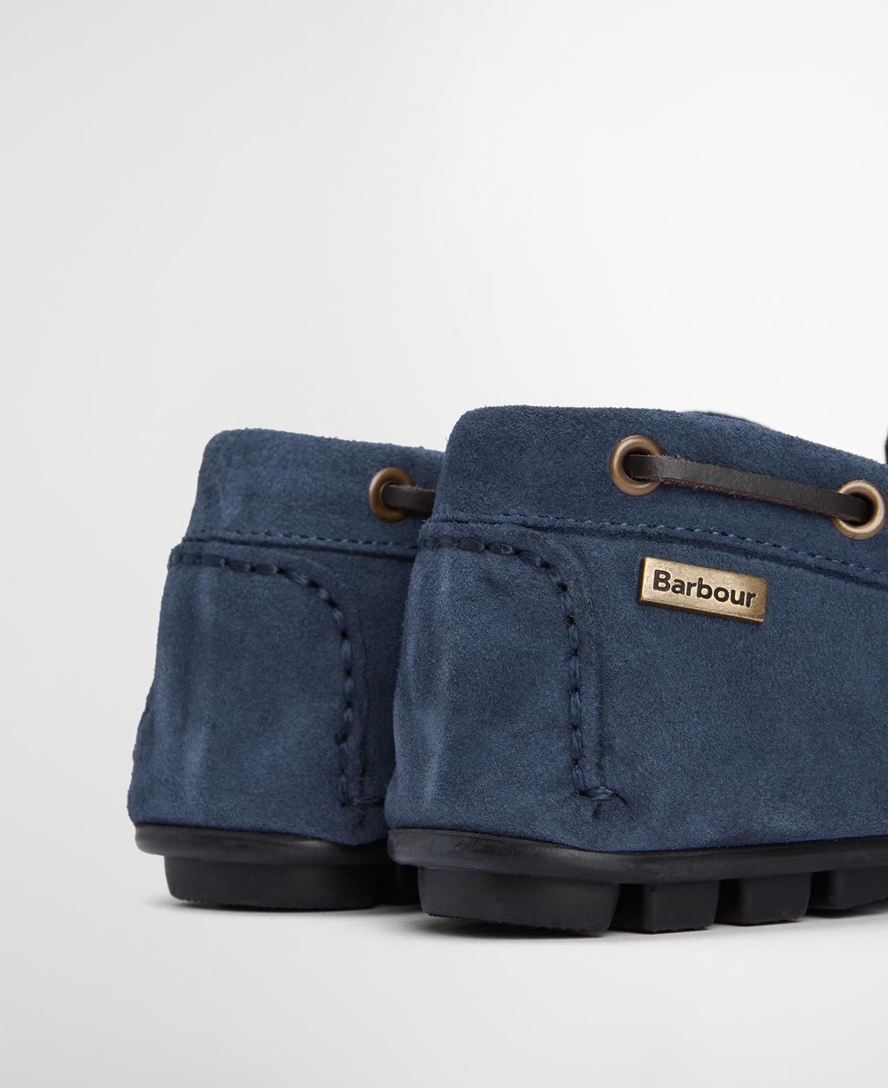 Barbour Courage Driving Shoes - Shark Blue Suede