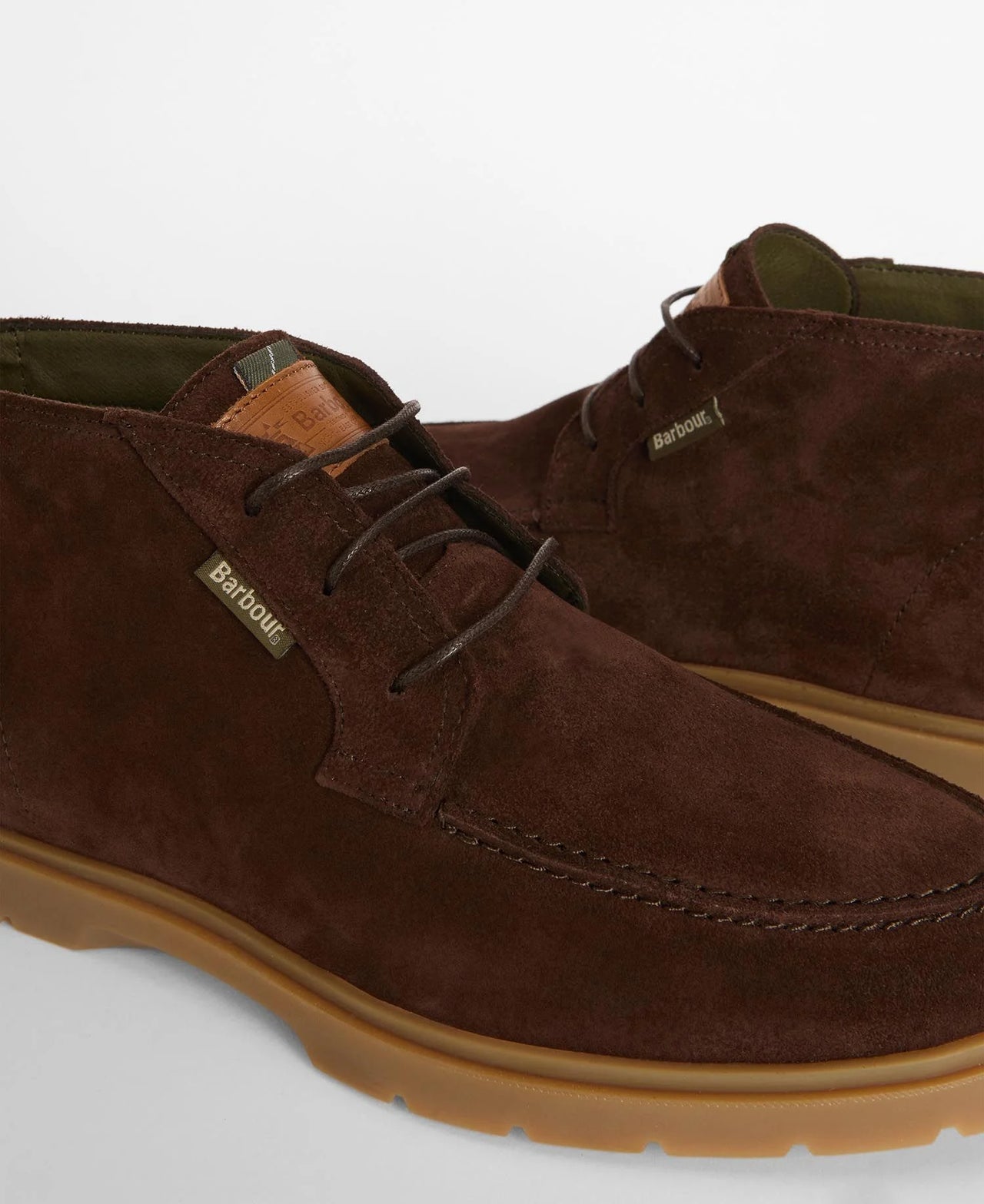 Barbour Tucker Chukka Shoes - Coffee Suede