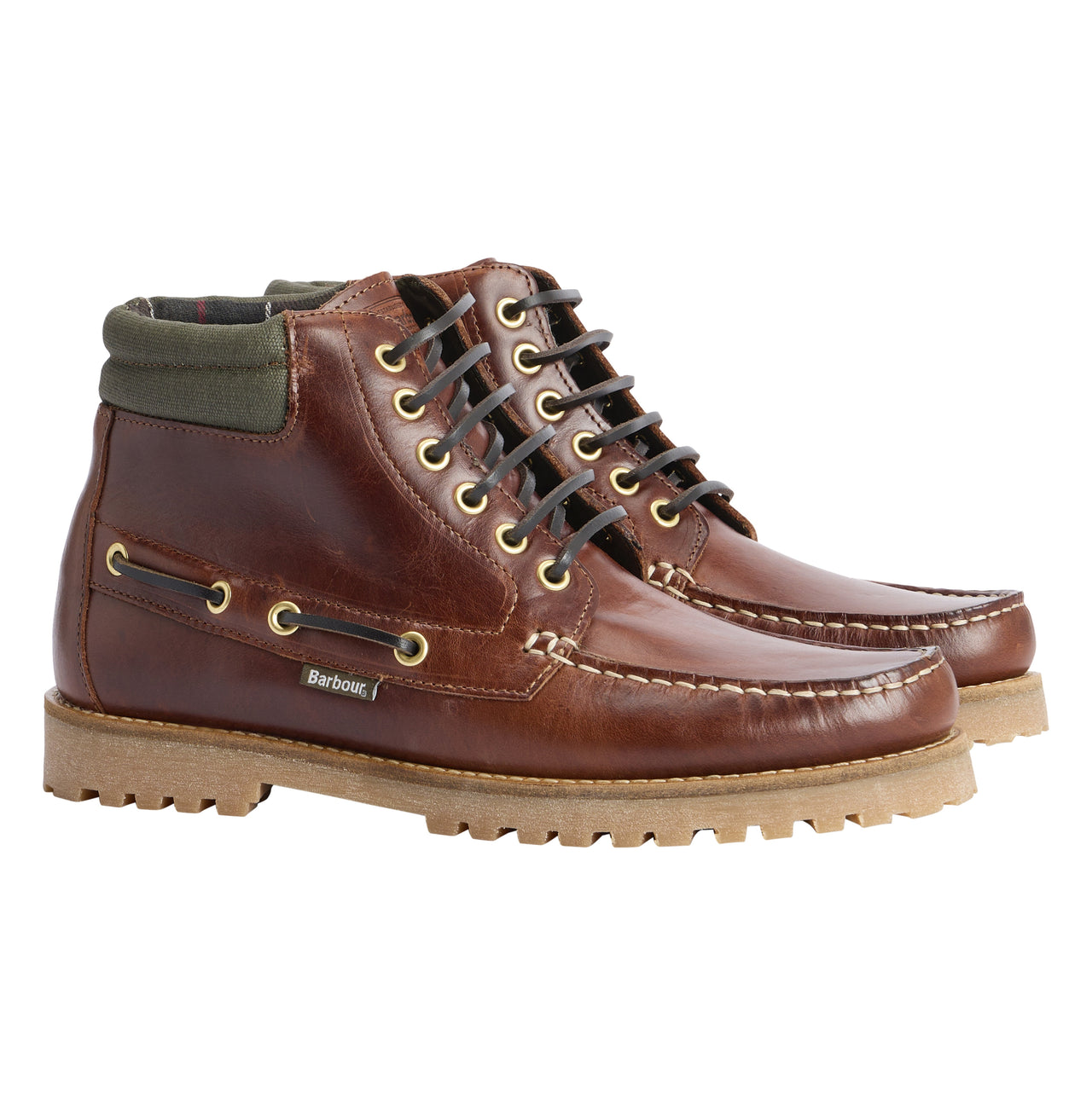 Barbour Tiller Moccasin Boots - Mahogany