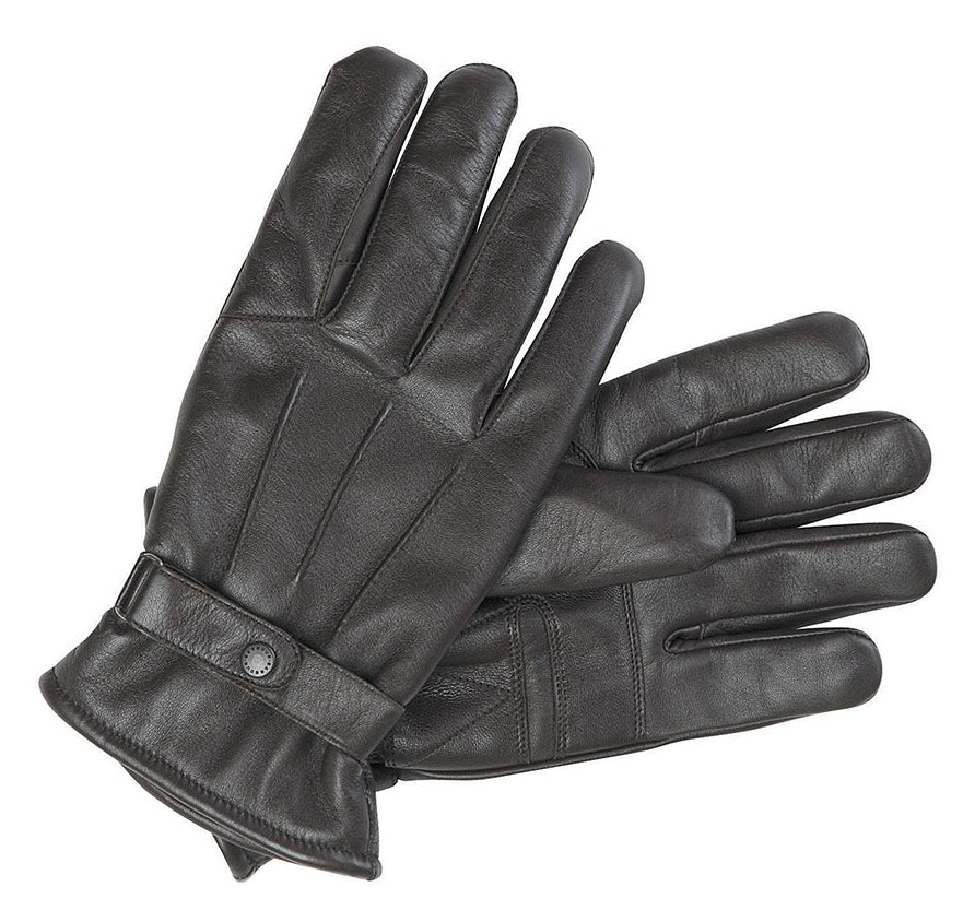 Barbour Burnished Leather Thinsulate Gloves - Dark Brown