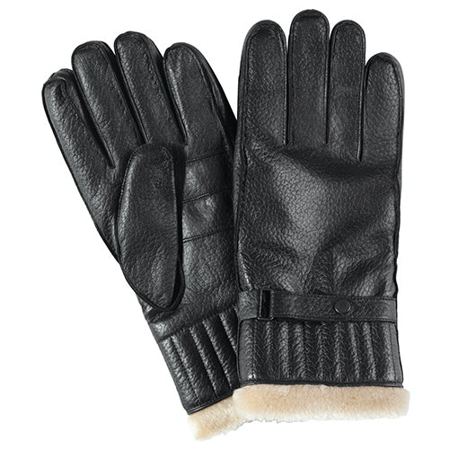 Barbour Leather Utility Gloves - Black