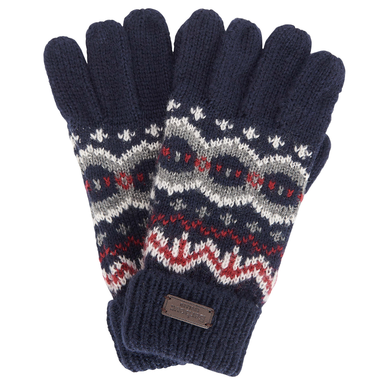 Barbour Case Fair Isle Gloves - Blue Granite