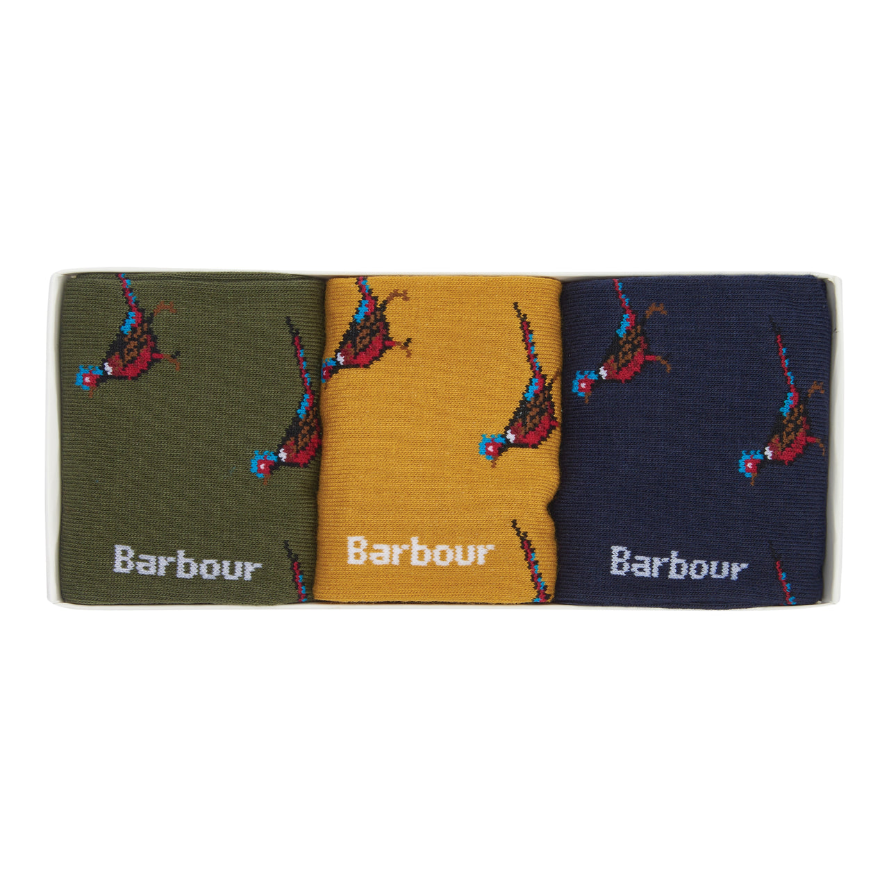 Barbour Pheasant Socks Gift Box - Forest Mist