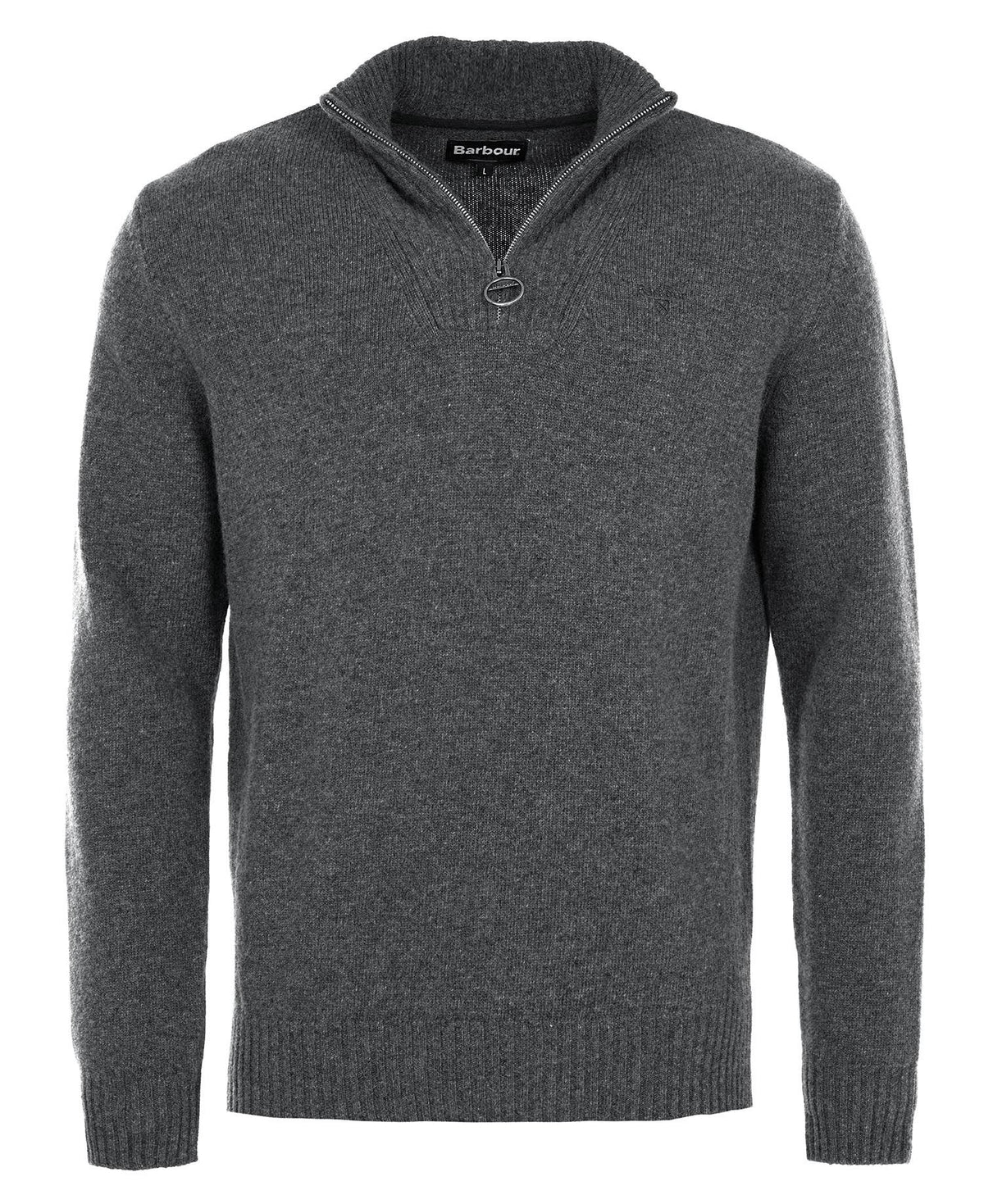 Barbour Essential Lambswool Half Zip - Charcoal