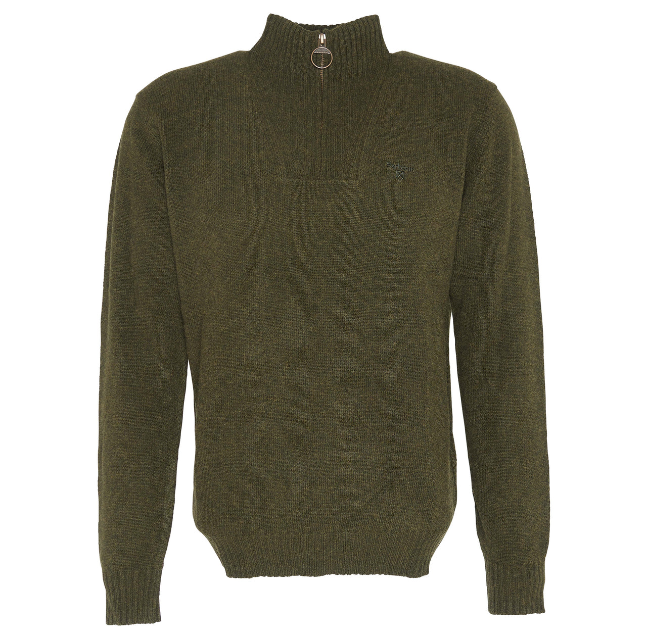 Barbour Essential Lambswool Half Zip - Seaweed