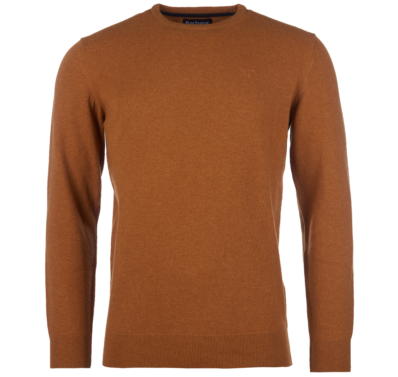 Barbour Essential Lambswool Crew Neck Jumper - Dark Copper