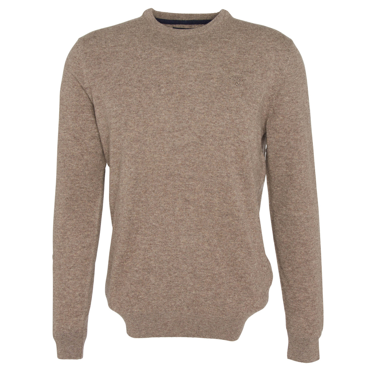 Barbour Essential Lambswool Crew Neck Jumper - Dark Stone