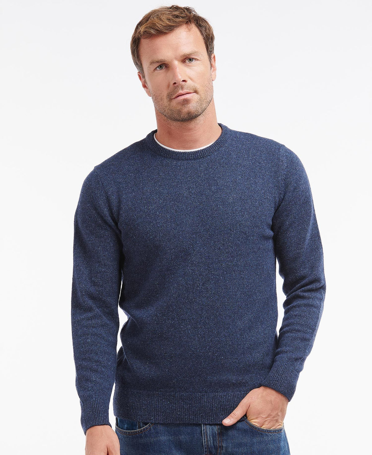 Barbour Tisbury Crew Neck Jumper - Deep Blue