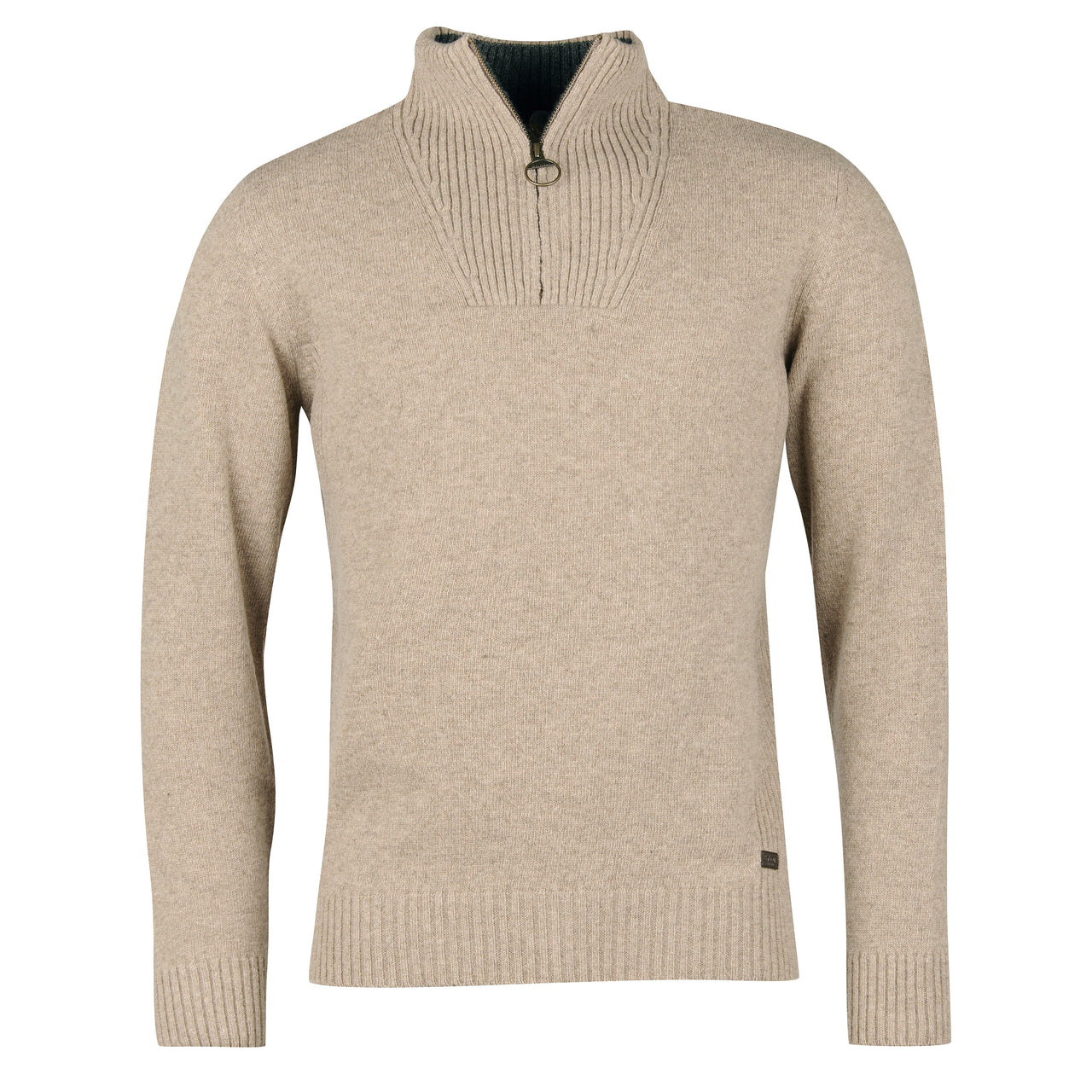 Barbour Nelson Essential Half Zip Jumper - Stone