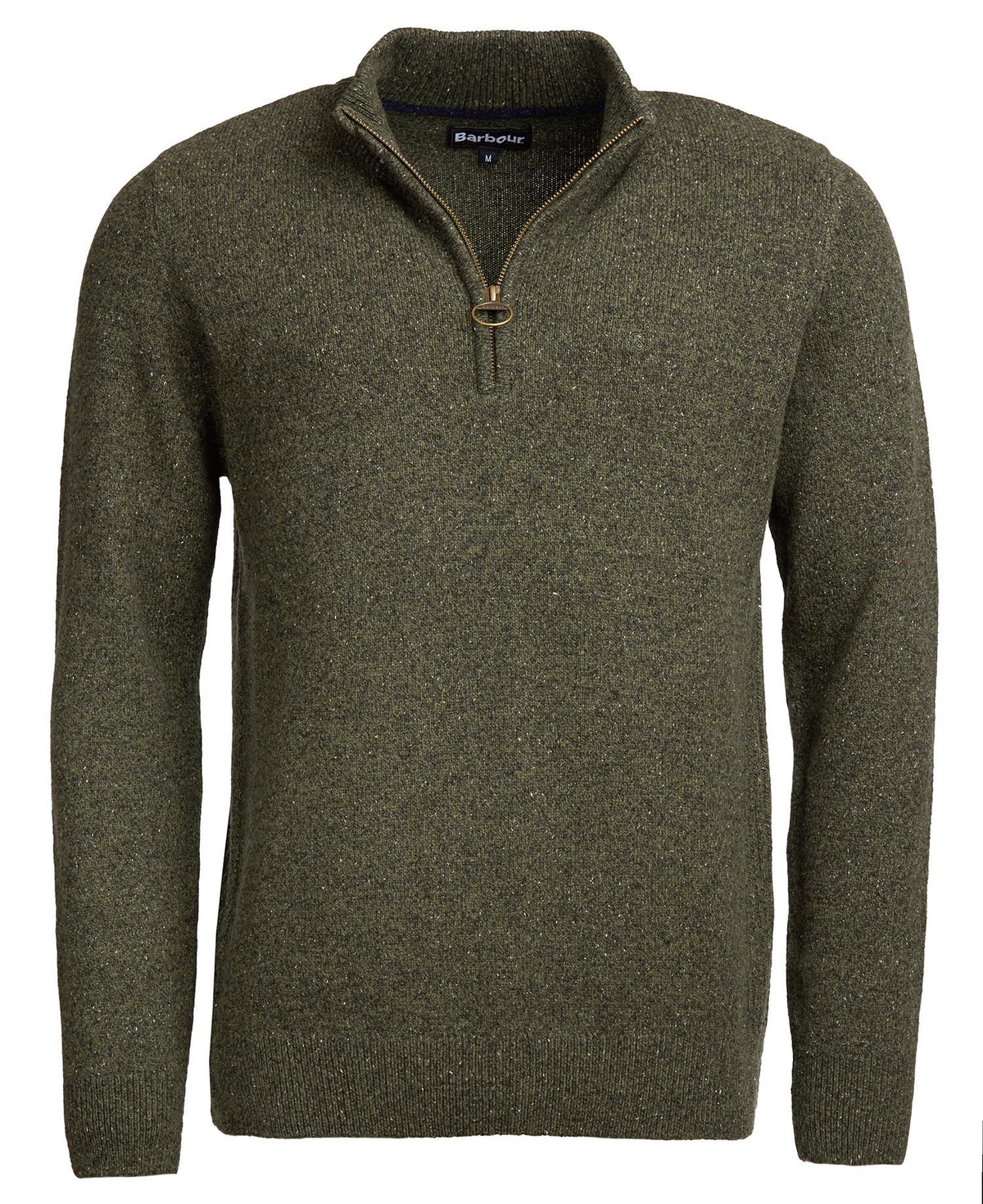 Barbour Tisbury Half Zip Jumper - Dark Seaweed