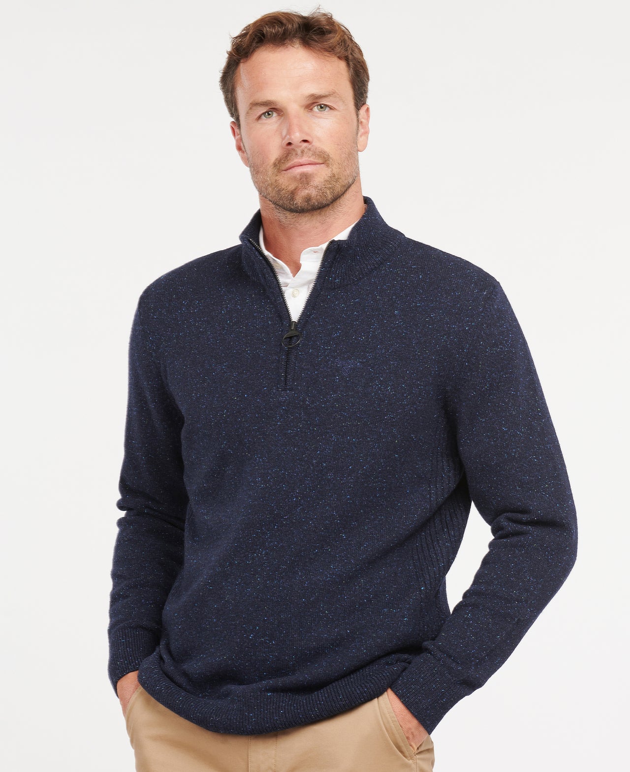 Barbour Tisbury Half Zip Jumper - Navy