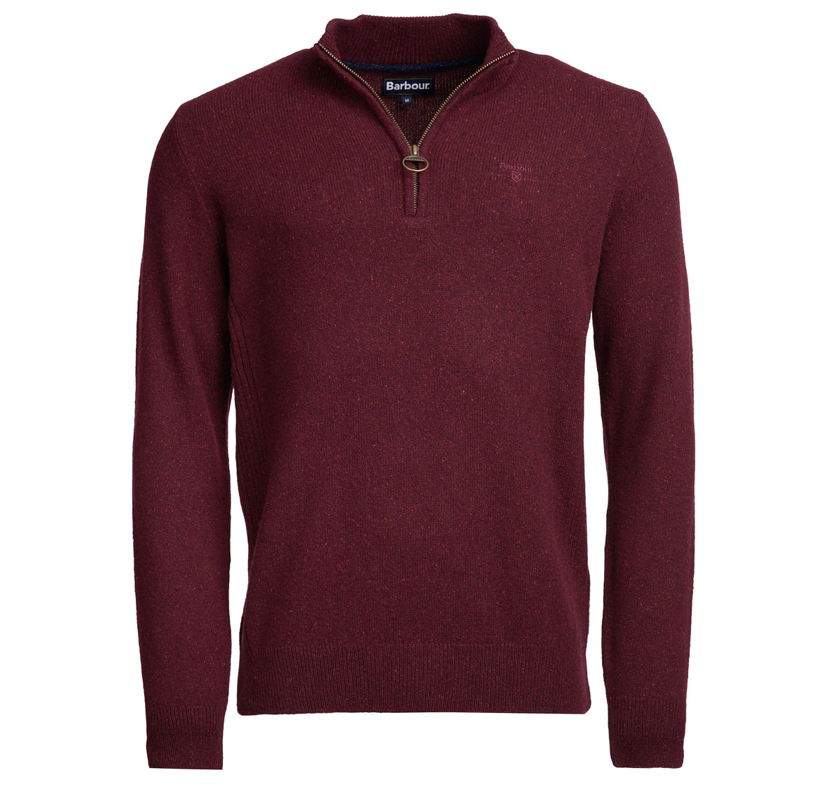 Barbour Tisbury Half Zip Jumper - Ruby