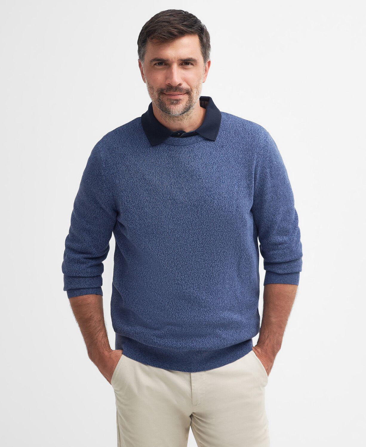 Barbour Whitfield Crew Neck Navy Jumper