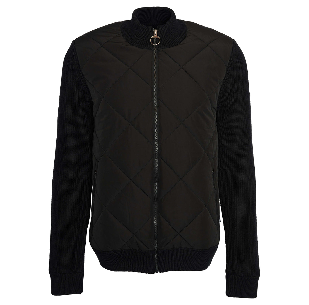 Barbour Newland Zip Through Knitted Jumper - Black