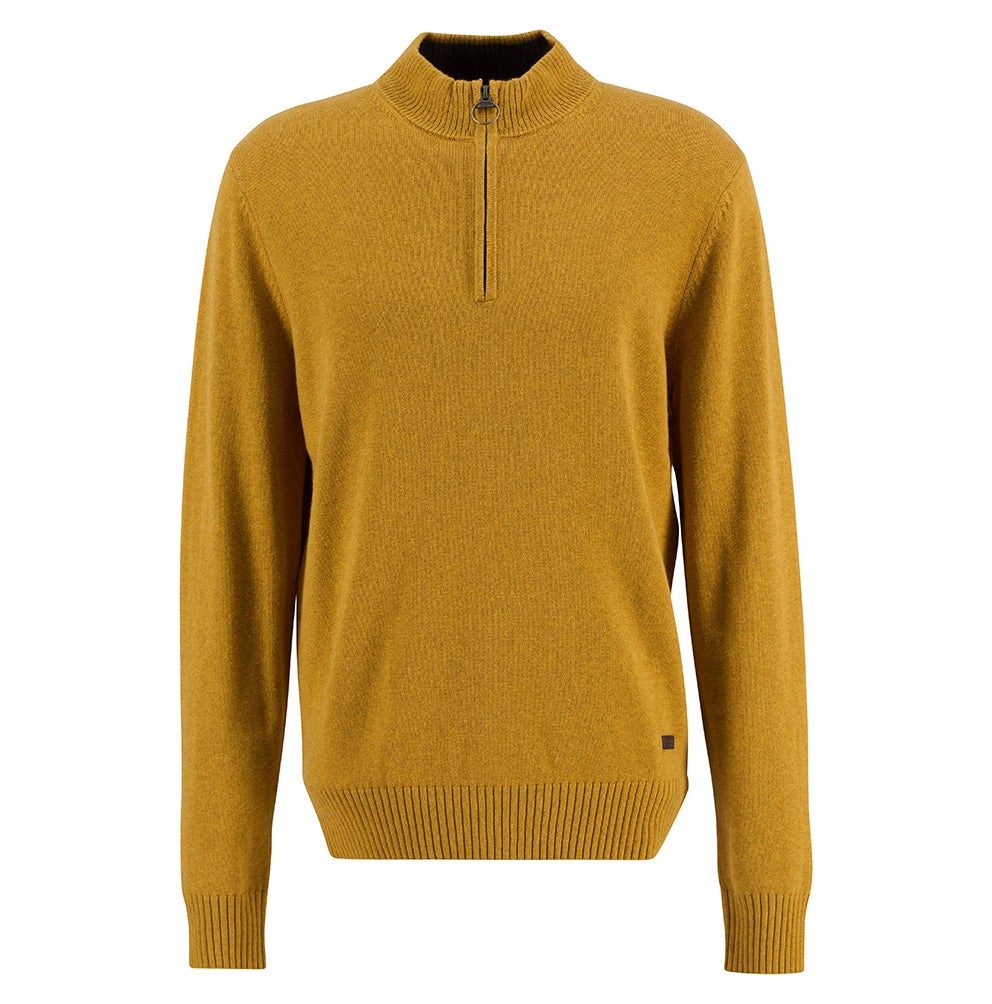 Barbour Kelson Half Zip Knitted Jumper - Copper