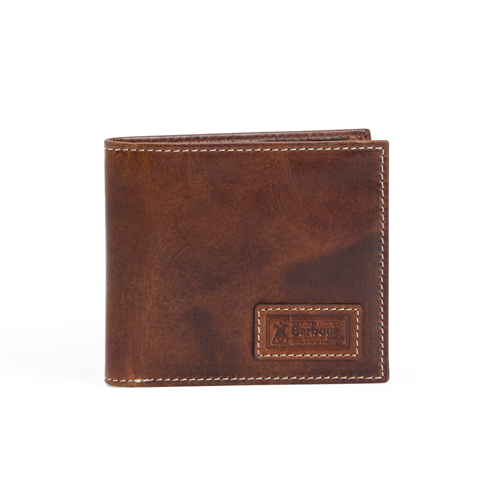 Barbour Bilton Leather Wallet - Burnt Chocolate Brown