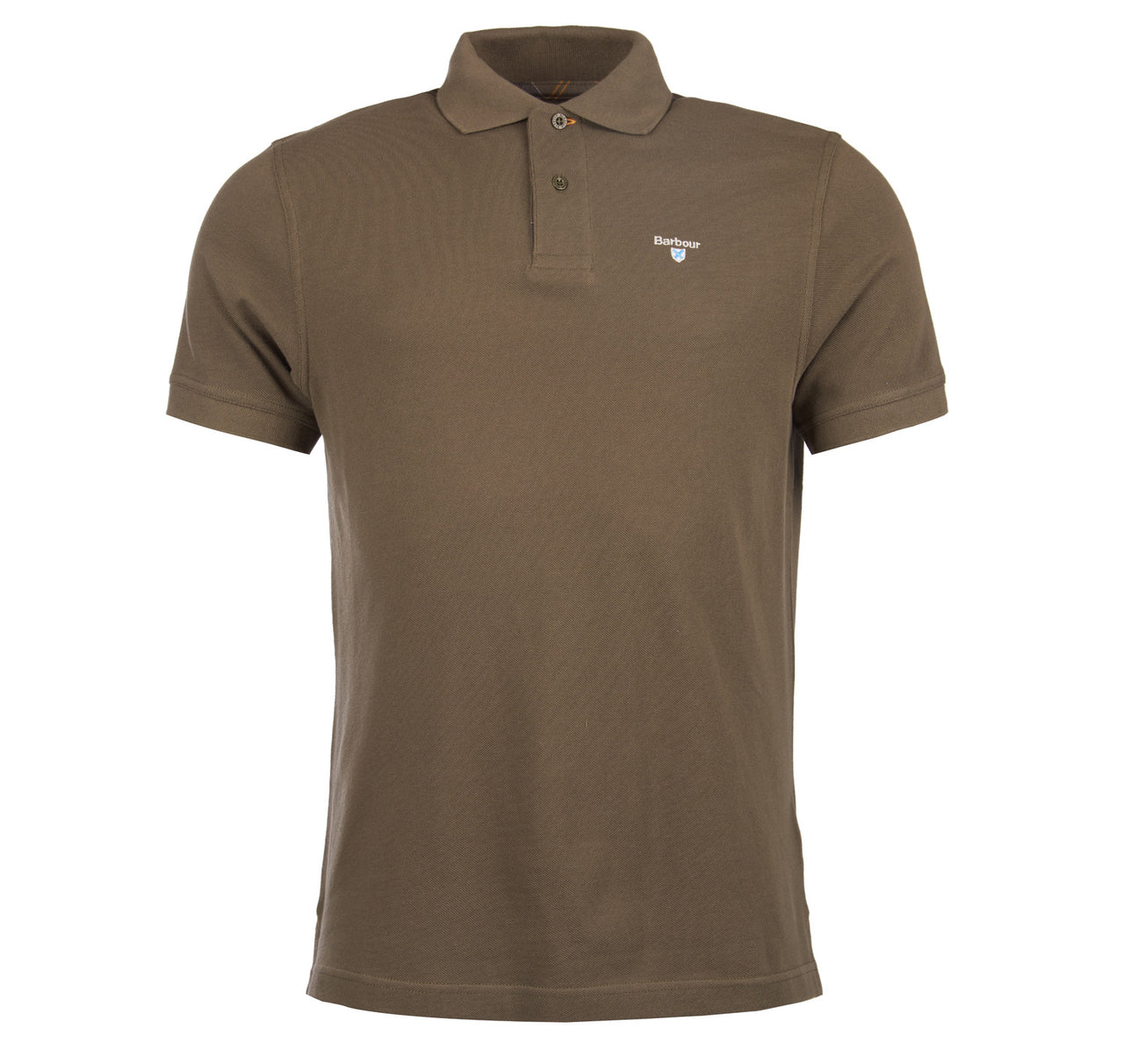 Barbour Tartan Pique Polo Shirt - Dark Olive