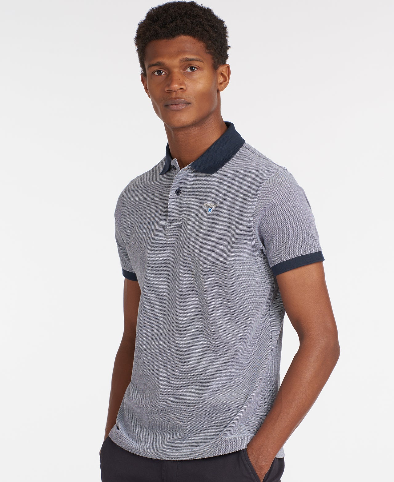 Barbour Essential Sports Mix Polo - Midnight