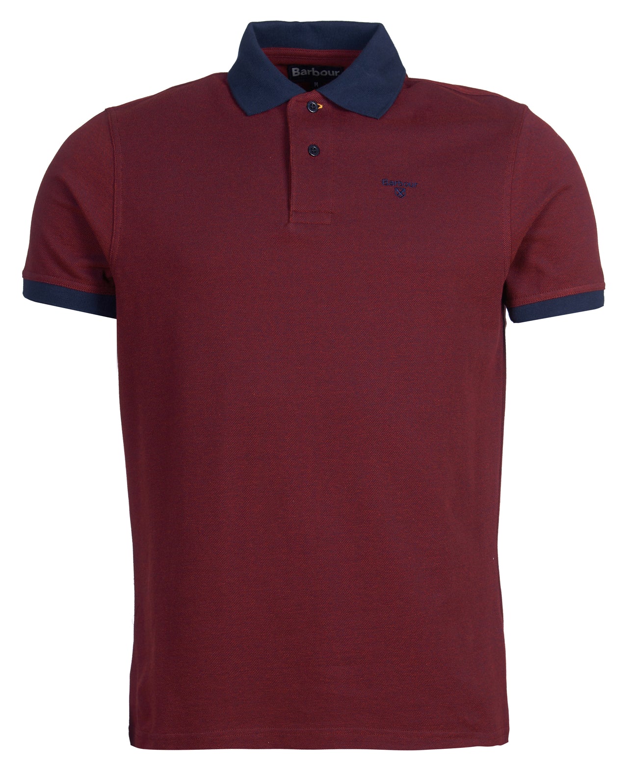 Barbour Essential Sports Mix Polo Shirt - Dark Red