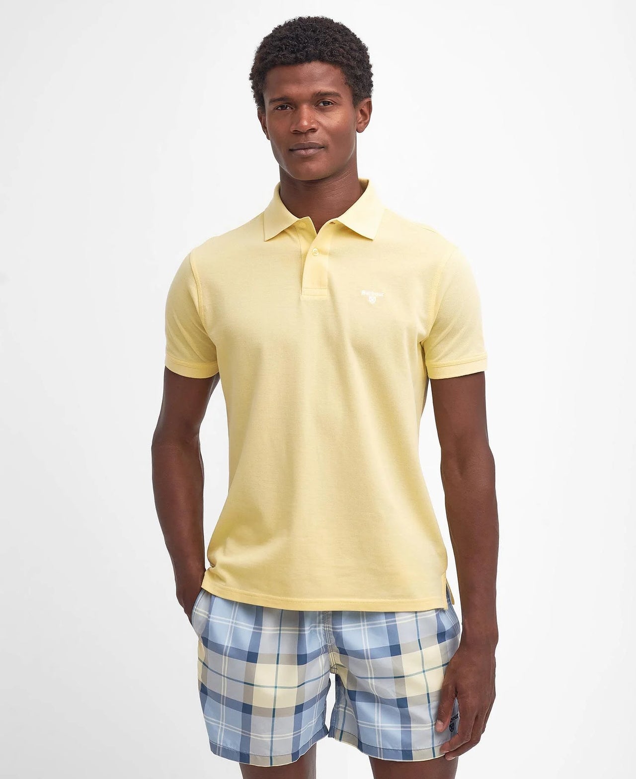 Barbour Lightweight Sports Polo Shirt - Heritage Lemon