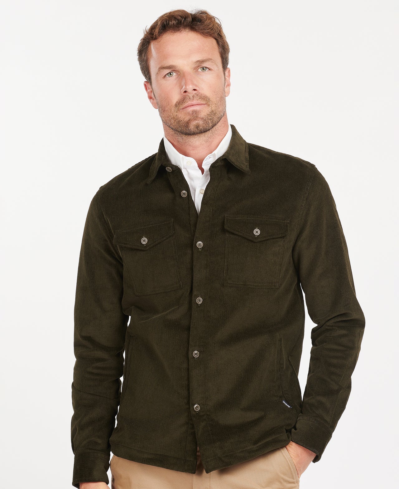 Barbour Cord Overshirt - Olive