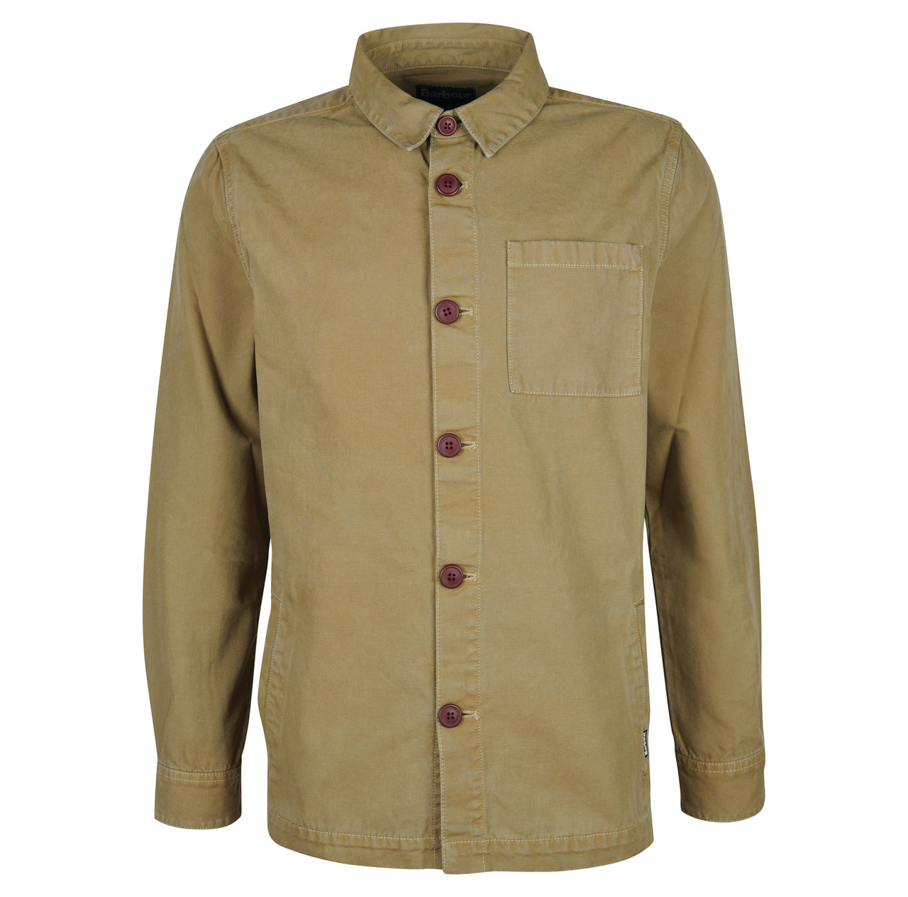 Barbour Washed Overshirt - Bleached Olive