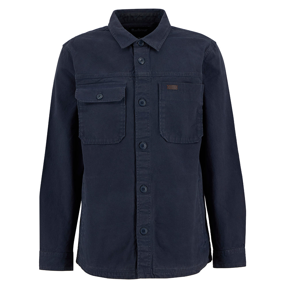 Barbour Lingfield Canvas Overshirt - Navy