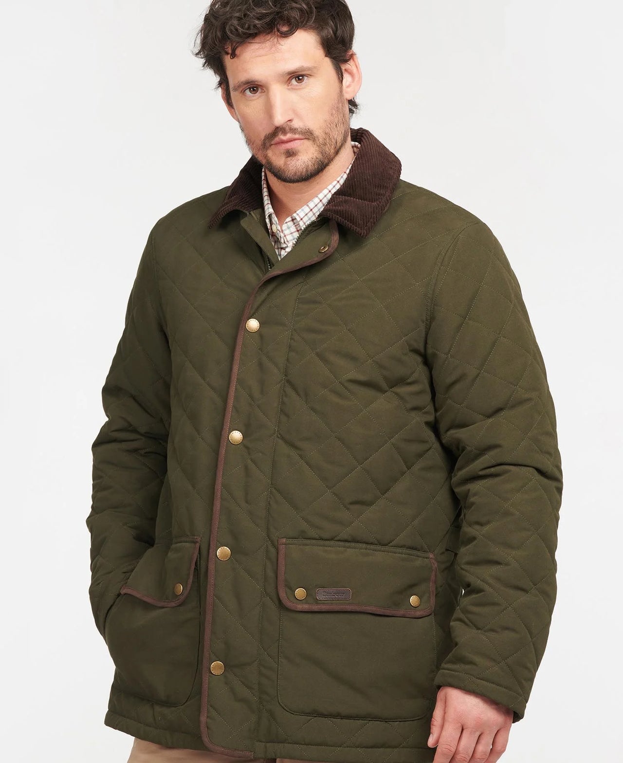 Barbour Burton Dark Olive Quilted Jacket