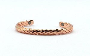 Sarome Magrelief Bangle With Rose Gold Weave