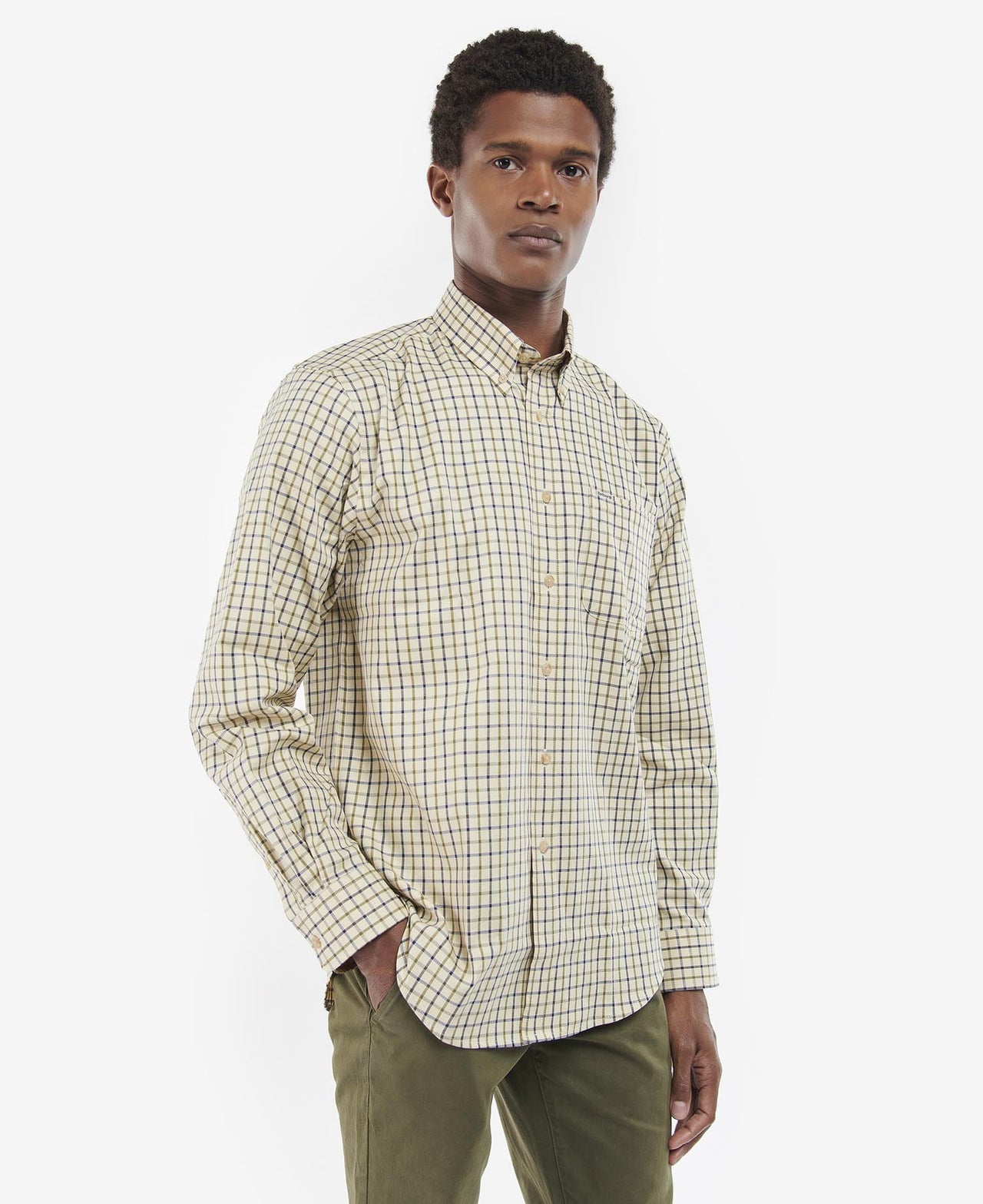 Barbour Sporting Tattersall Shirt - Navy/Olive