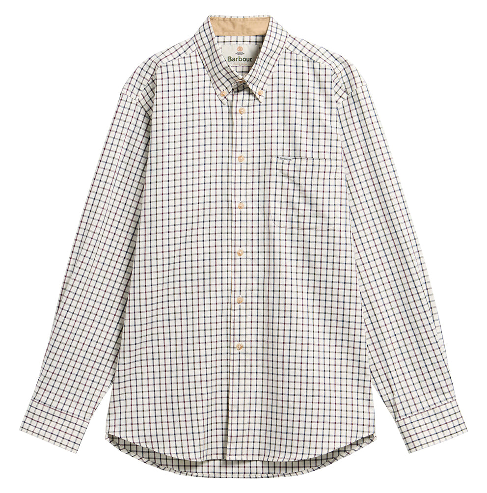 Barbour Sporting Tattersall Regular Fit Shirt - Dark Bordeaux