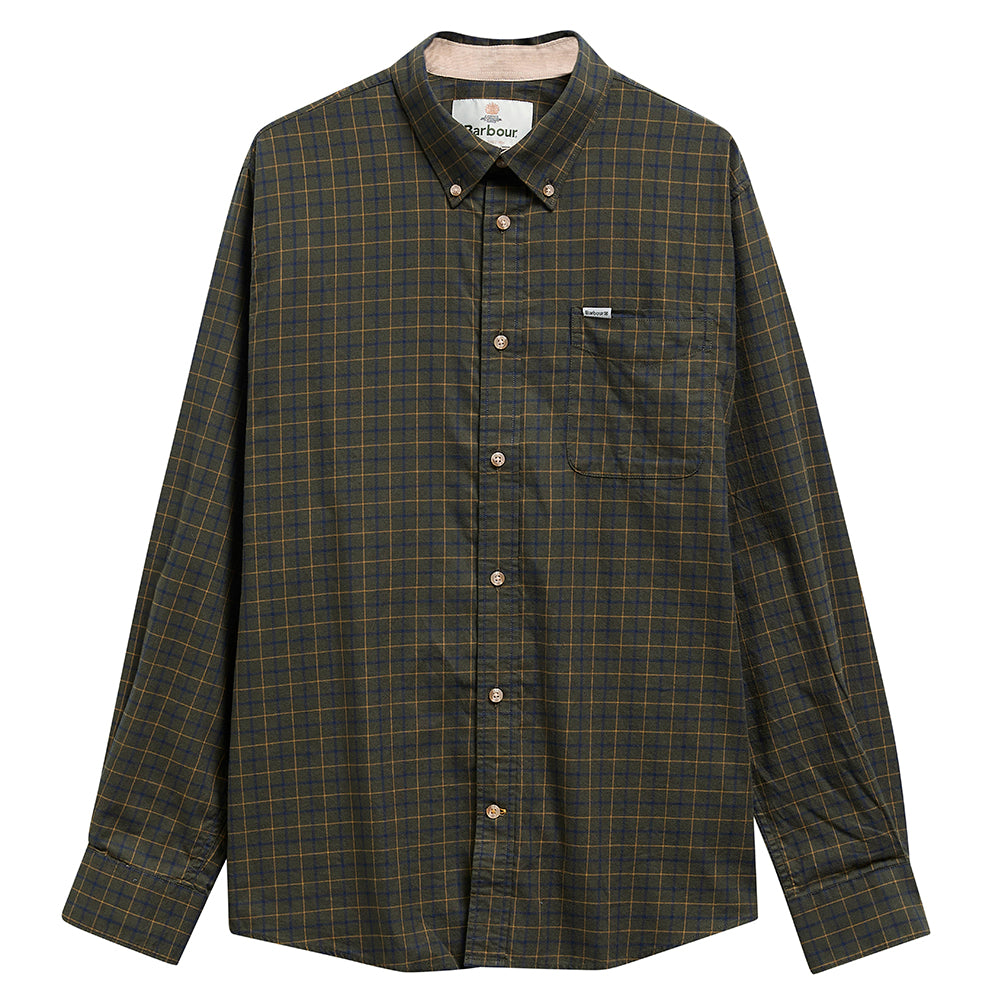 Barbour Bank Regular Tattersall Shirt - Olive