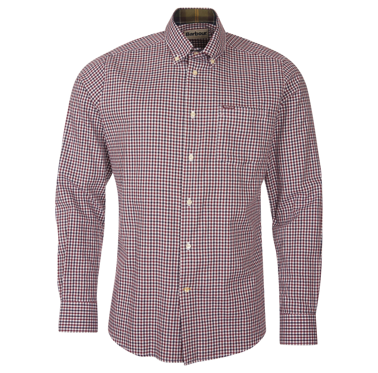 Barbour PADSHAW Tailored Gingham Shirt - Rich Red