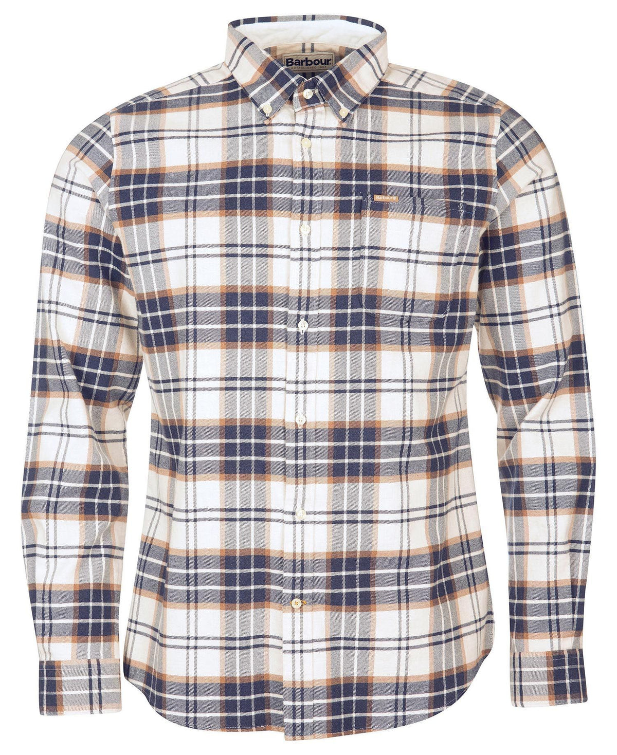 Barbour Portdown Tailored Checked Shirt - Ecru