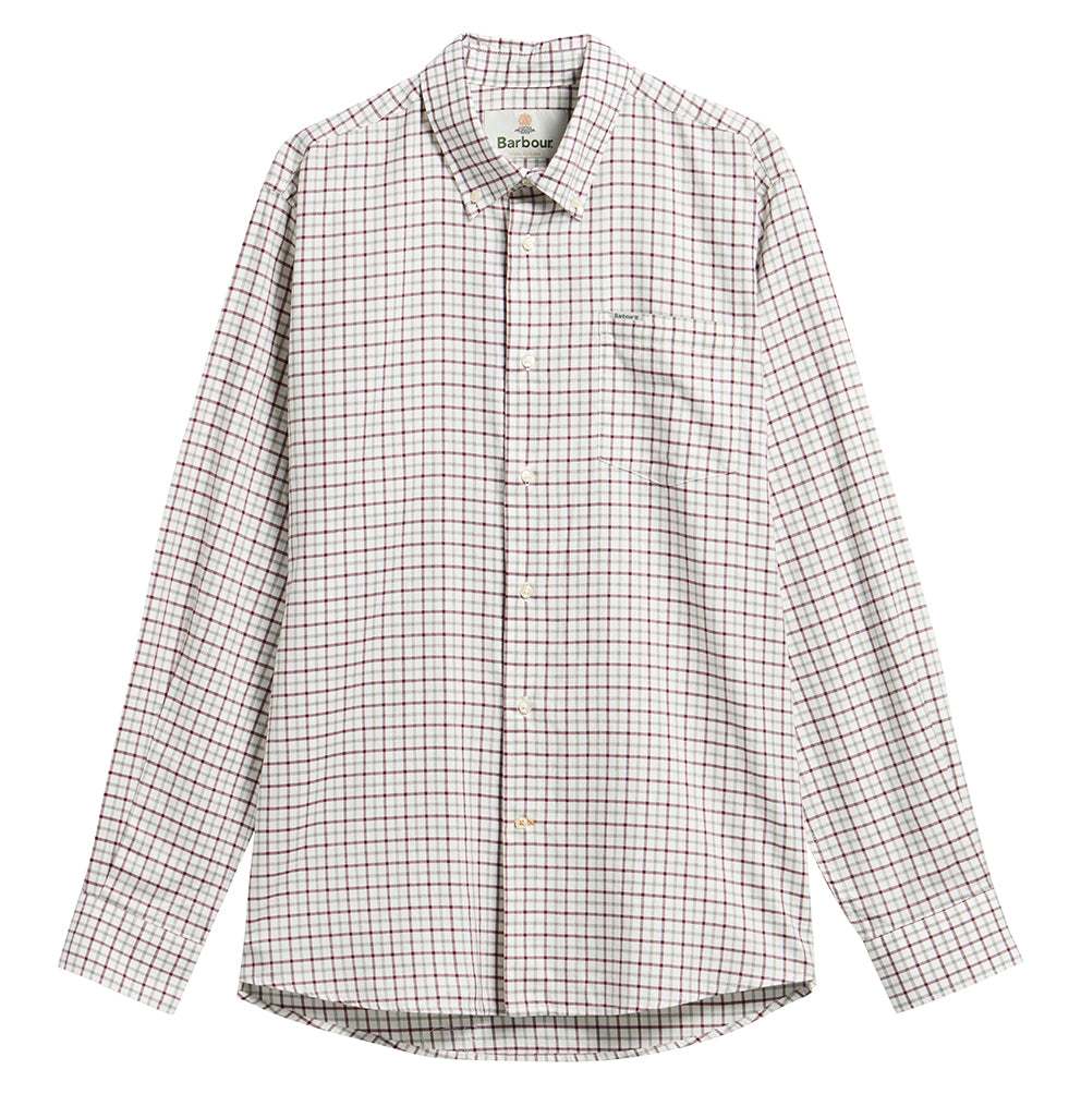 Barbour PRESTON Regular Tattersall Shirt - Dark Bordeaux